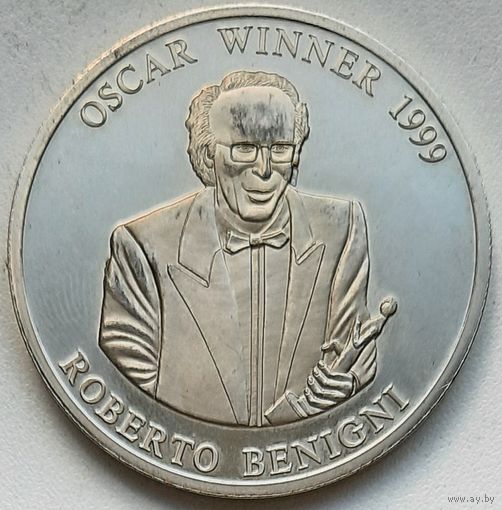 Сомали 5 долларов 1999 г. Роберто Бениньи - лауреат премии "Оскар" 1999