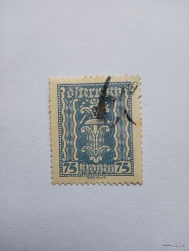 Австрия 1922г. Стандарт, 75 крон