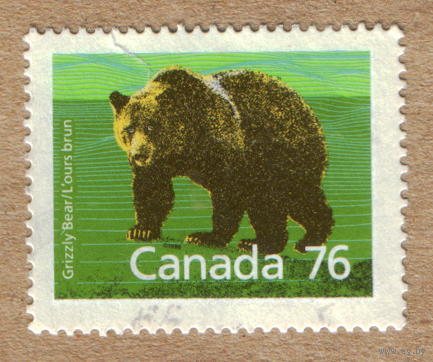 Марка Канада медведь