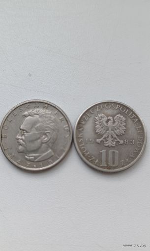 Польша. 10 злотых 1983 года.