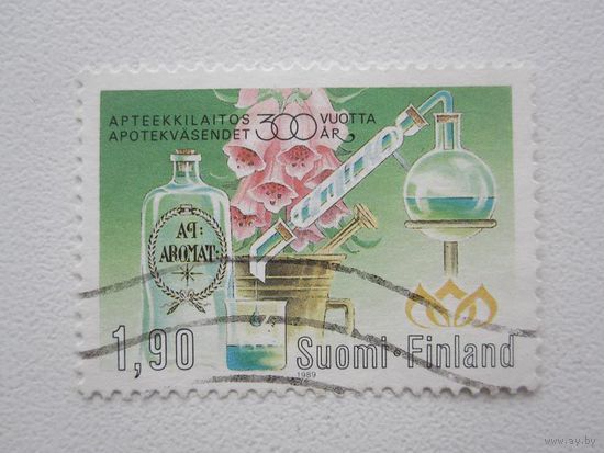 1,9 Марки 1989 The 300th anniversary of the first pharmacy (Финляндия)