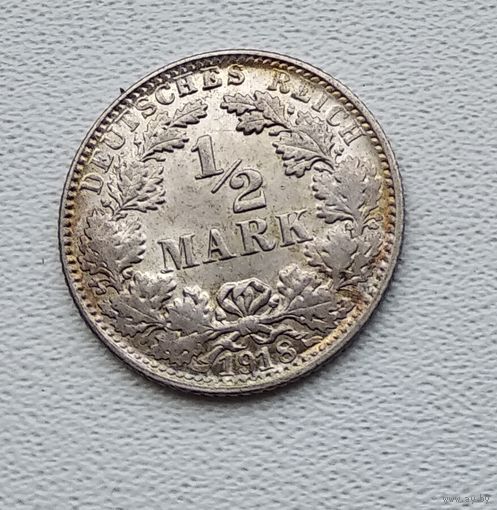 Германия 1/2 марки, 1918 "E" - Мульденхюттен 7-1-47