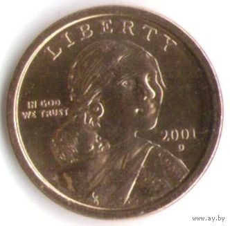 1 доллар США 2001 год Сакагавея Парящий орел двор D _состояние aUNC/UNC