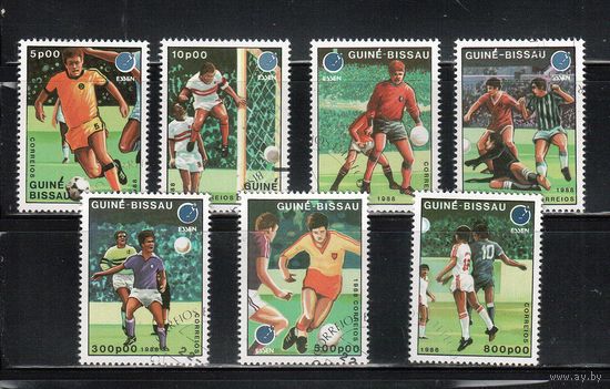 Гвинея-Бисау-1988(Мих.943-949) , гаш. , Спорт, Футбол (полная серия)