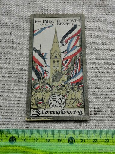 Германия-нотгельд     50 пфенингов  Flensburg 1920 Плибисцит