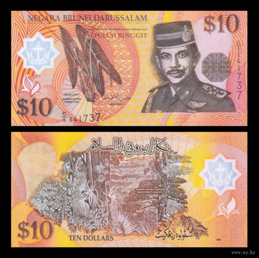 [КОПИЯ] Бруней 10 ринггит 1996г. полимерная