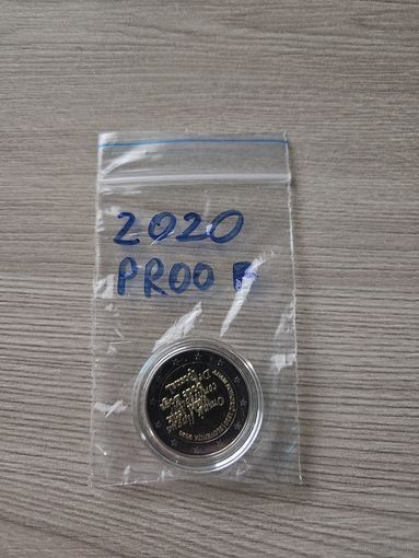 Монета Словения PROOF 2 евро 2020 500 лет со дня рождения Адама Бохорича Капсула