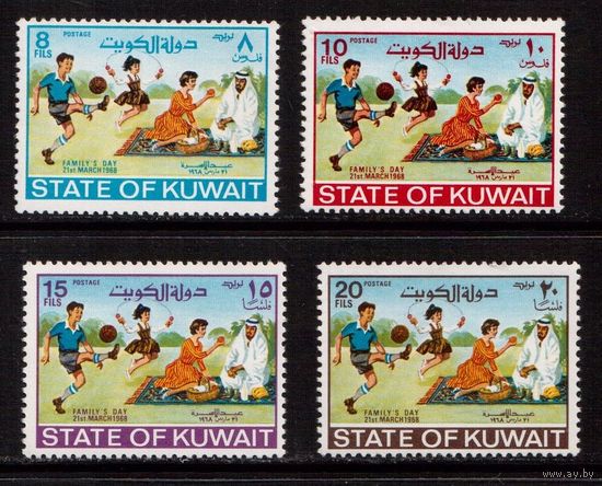 Кувейт-1968 (Мих.381-384), ** ,  Спорт, Футбол,Дети