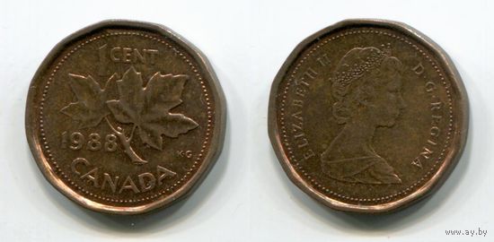 Канада. 1 цент (1988, aUNC)