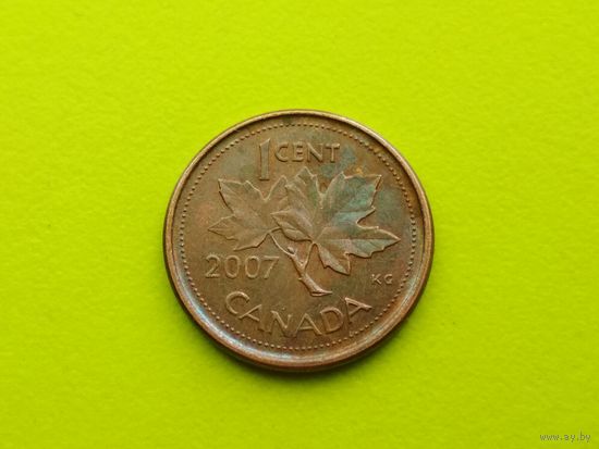 Канада. 1 цент 2007, магнетик.
