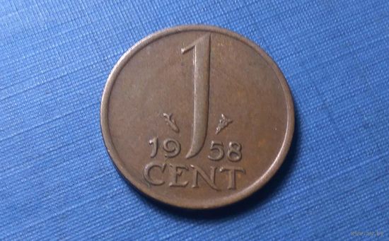 1 цент 1958. Нидерланды.