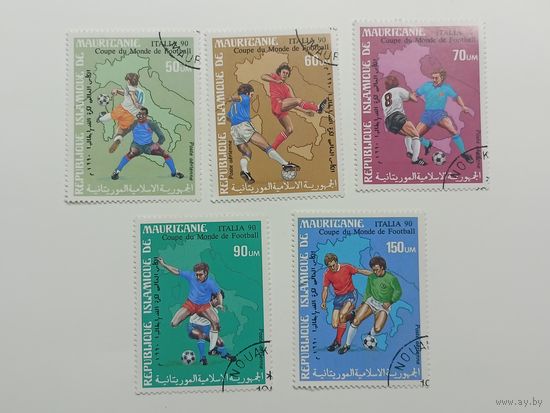Мавритания 1990. Авиапочта - Чемпионат мира по футболу - Италия. Полная серия