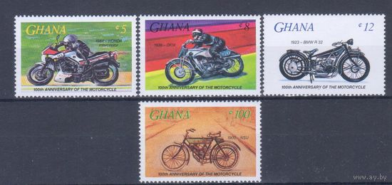 [588] Гана 1985. Техника.Мотоциклы. СЕРИЯ MNH