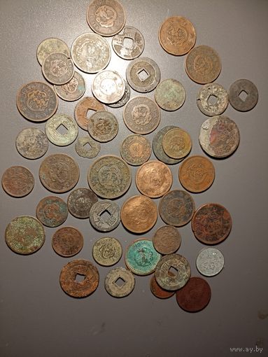 47 монет старой Японии .(Поделки,чистку,опыты)