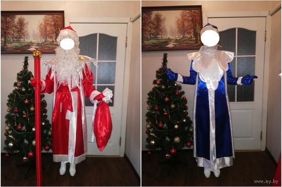 Комплект костюмов деда мороза и снегурочки
