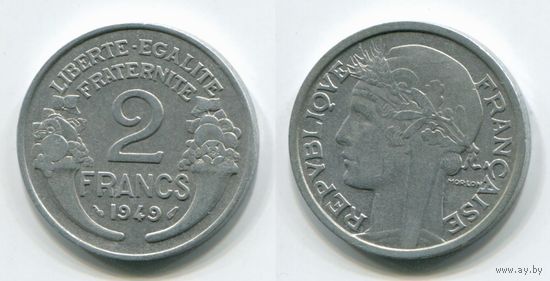 Франция. 2 франка (1949)