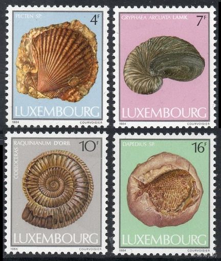 1984 Люксембург 1107-1110 Морская фауна - Окаменелости 4,00 евро