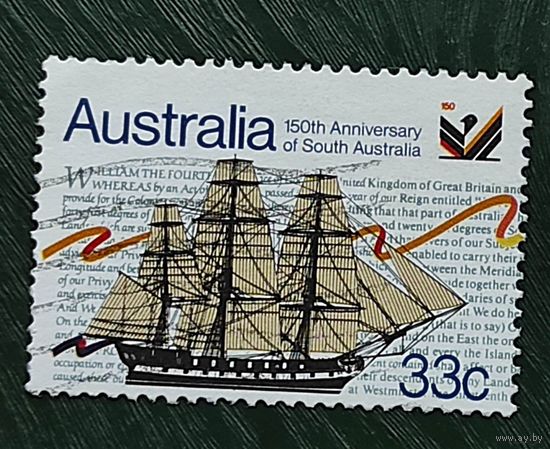 Австралия, 1м корабль, 150 лет Южной Австралии, гаш