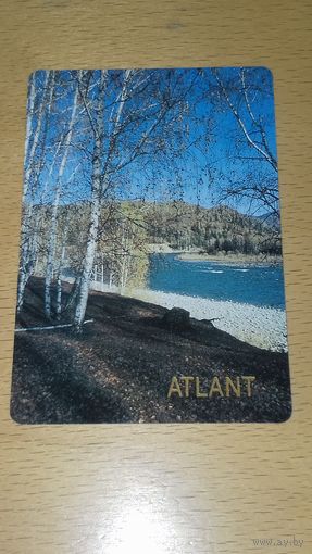 Календарик пластиковый 1991 ATLANT ("Атлант") пластик