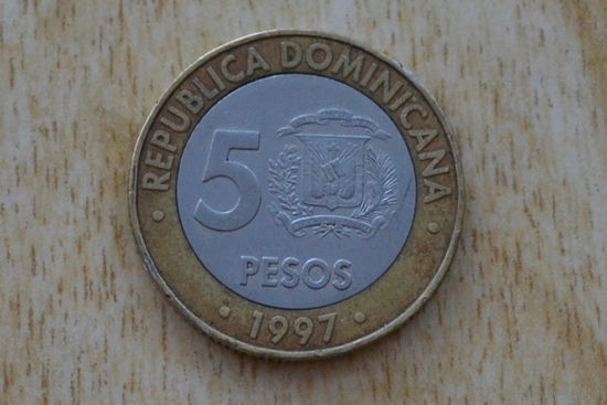 Доминикана 5 песо 1997