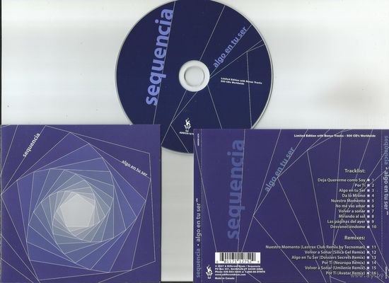 SEQUENCIA - Algo En Tu Ser (аудио CD CANADA 2007)