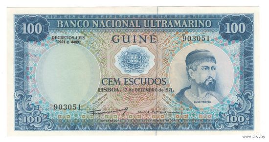 Португальская Гвинея 100 эскудо 1971 года. Состояние UNC!