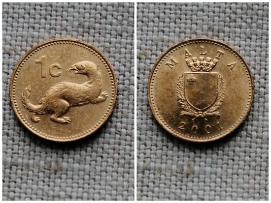 Мальта 1 цент 2001/фауна(блеск)