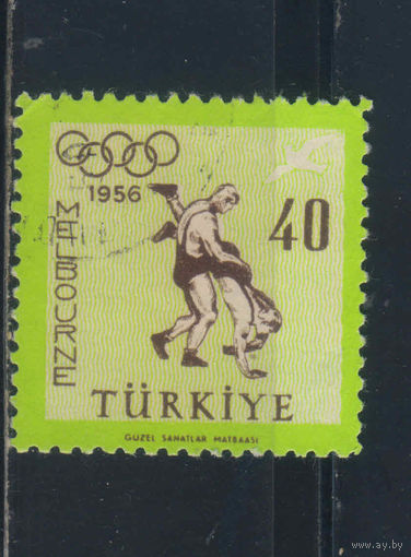 Турция Респ 1956  Олимпиада Мельбурн Вольная борьба #1480