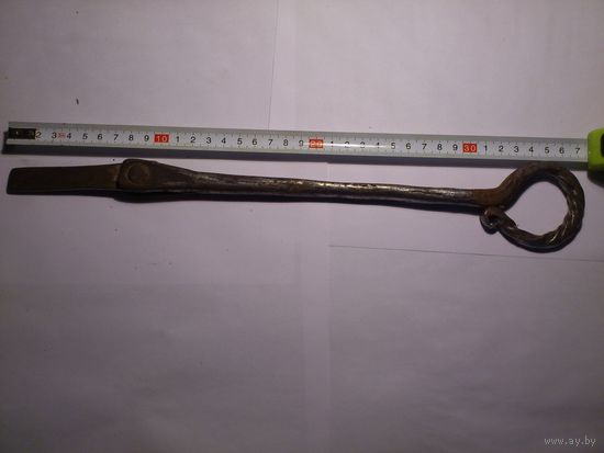 Ключ амбарный старинный кованый, длина 37 см