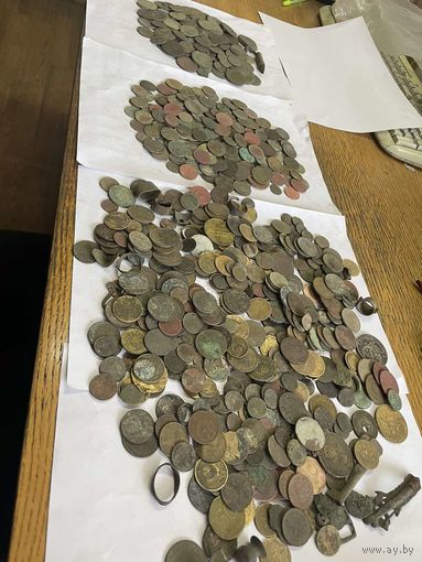 Монеты , Копань в р-не 3-3,5 кг. С рубля