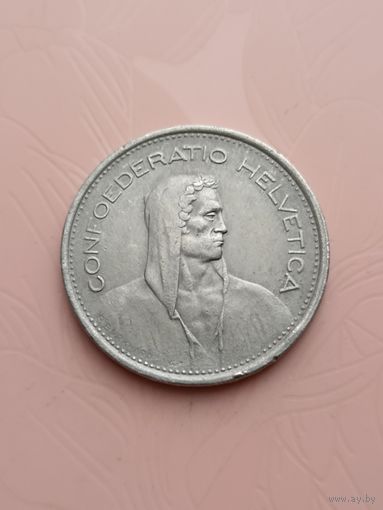 Швейцария 5 франков 1968г(4)