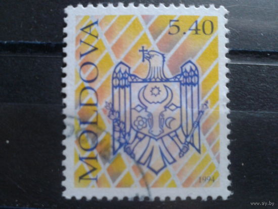Молдова 1994 стандарт, герб 5,40 Михель-3,4 евро гаш