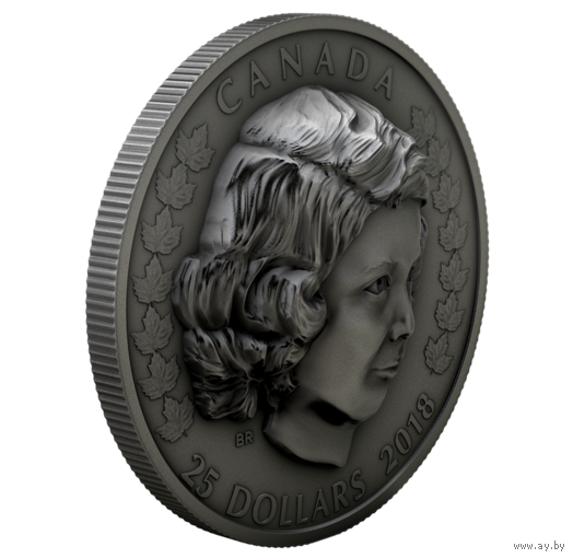Канада 25 долларов 2018г. "Ее Величество Королева Елизавета II: Молодая принцесса". Монета в капсуле; подарочном футляре; номерной сертификат; коробка. СЕРЕБРО  34,10гр.