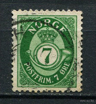 Норвегия - 1940/1941 - Цифры 7 O - [Mi.219] - 1 марка. Гашеная.  (Лот 58EC)-T5P5