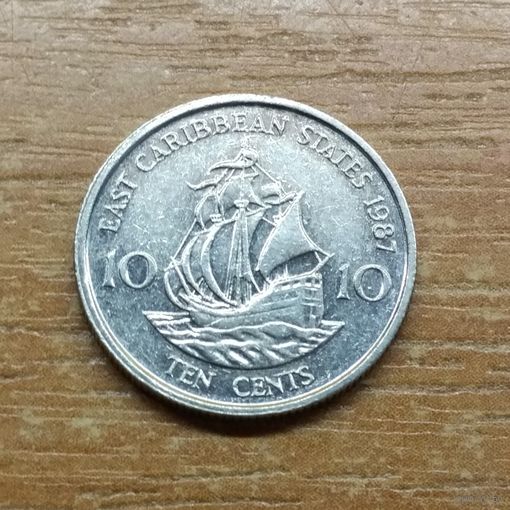 10 центов 1987 Восточные Карибы  _РАСПРОДАЖА КОЛЛЕКЦИИ