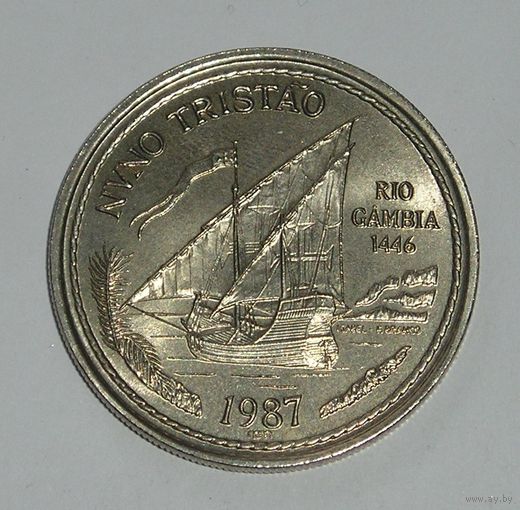 Португалия 100 Эск. 1987 Нуно Тристао, Гамбия