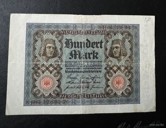 100 марок 1920 года