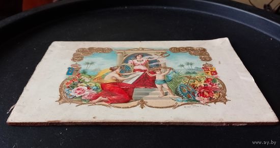 Верх коробки / шкатулки от сигар литография начало XX века