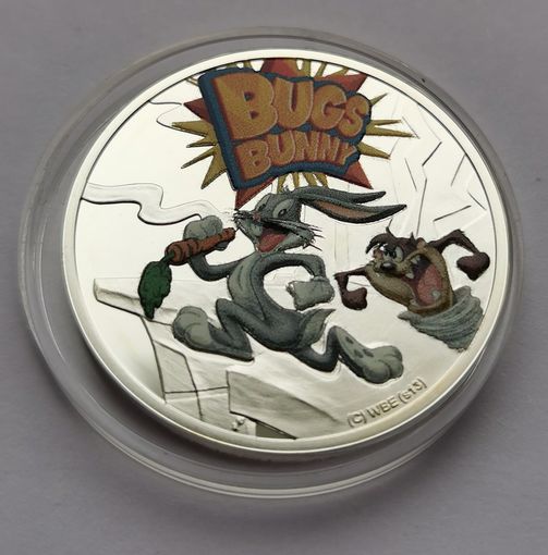 21. Ниуэ. 1 доллар 2013 г. Багз Банни. Bugs Bunny. Кролик. Мультфильм. Серебро