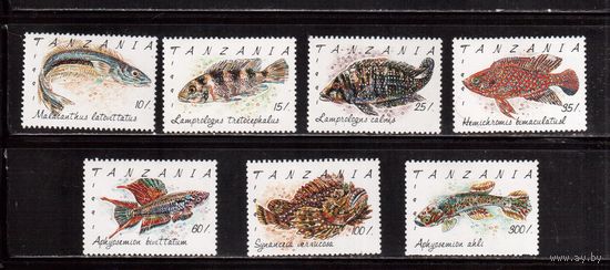 Танзания-1991(Мих.1040-1046)  ** , Фауна, Рыбы(полная серия)