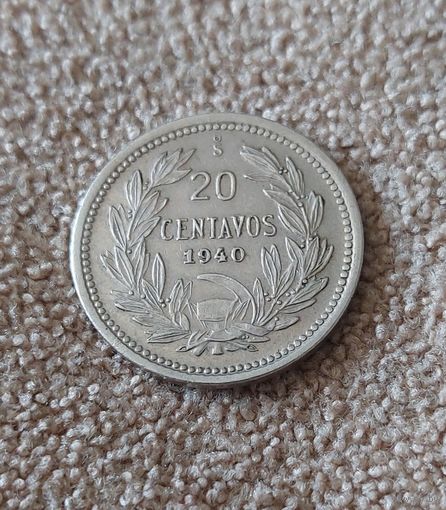 Чили 20 сентаво 1940