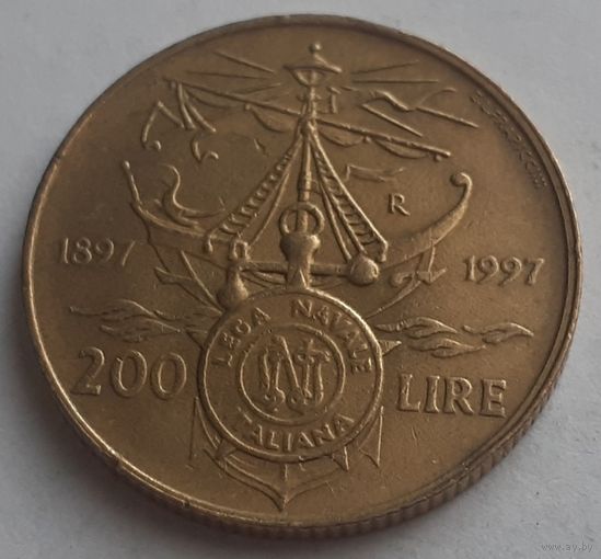 Италия 200 лир, 1997 (4-9-3)