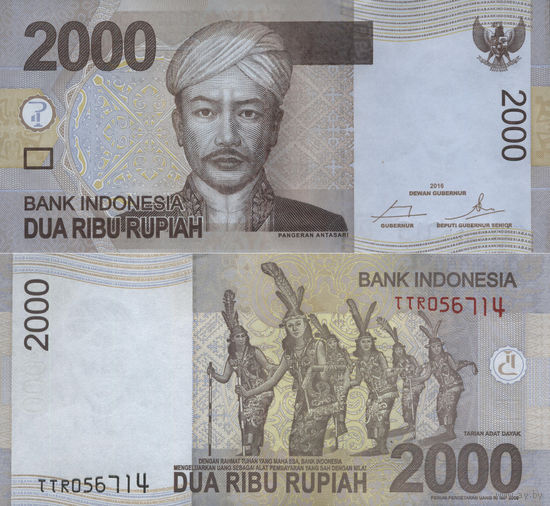 Индонезия 2000 Рупии 2016 UNC П1-323