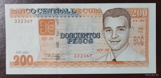 200 песо 2022 года - Куба - UNC