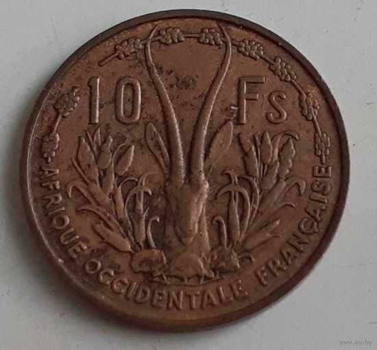 Французская Западная Африка 10 франков, 1956 (12-4-12(в))