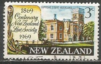 Новая Зеландия. 100 лет Юридическому обществу. 1969г. Mi#499.
