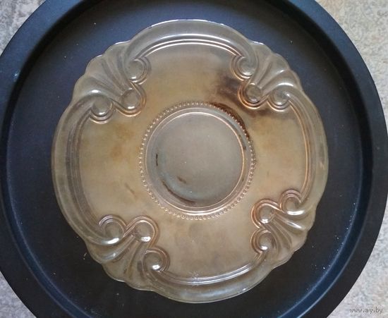 Старинная тарелка блюдо стекло 31 см не с рубля