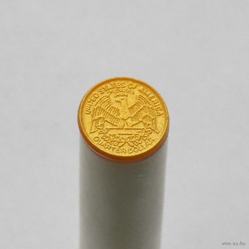 Жетон имитация монеты США 25 центов ( пластик )