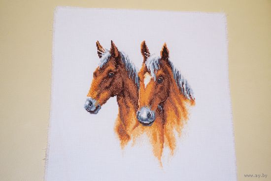 Вышивка "Лошади"