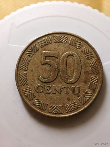 Литва 50 центов 1997 год